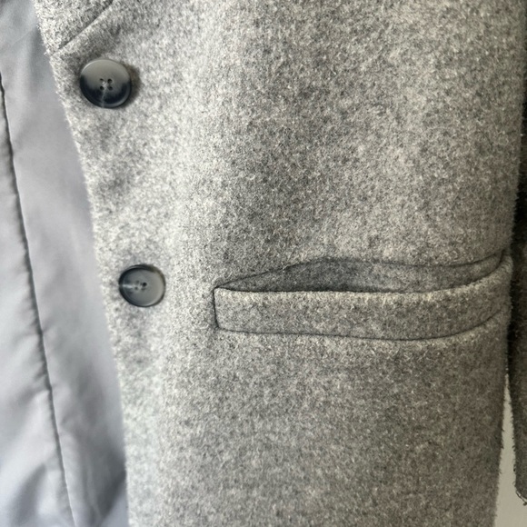 small H&M wool like grey trench coat - Picture 4 of 5
